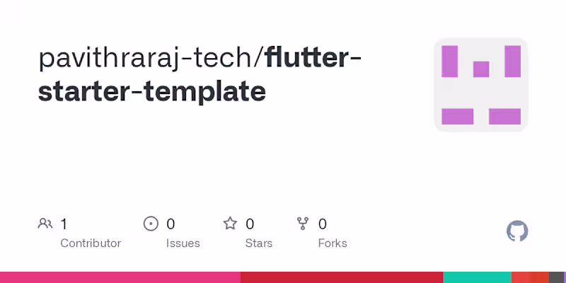 Cover image for pavithraraj-tech/flutter-starter-template
