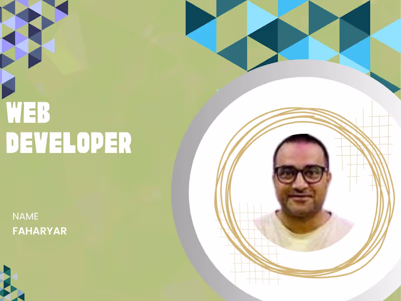 Cover image for Web Developer