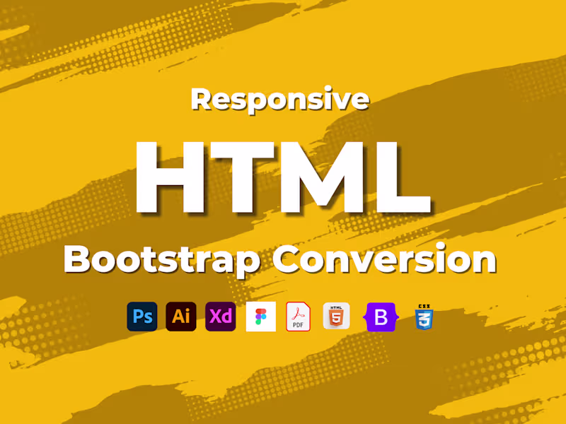Cover image for I will do responsive HTML landing page or elementor landing page