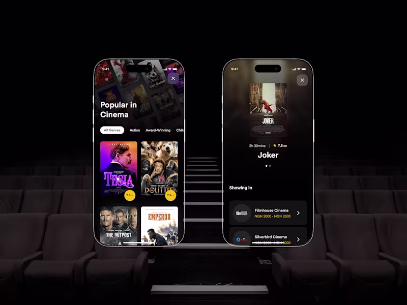 Cover image for Ticketi: Cinema ticketing app design