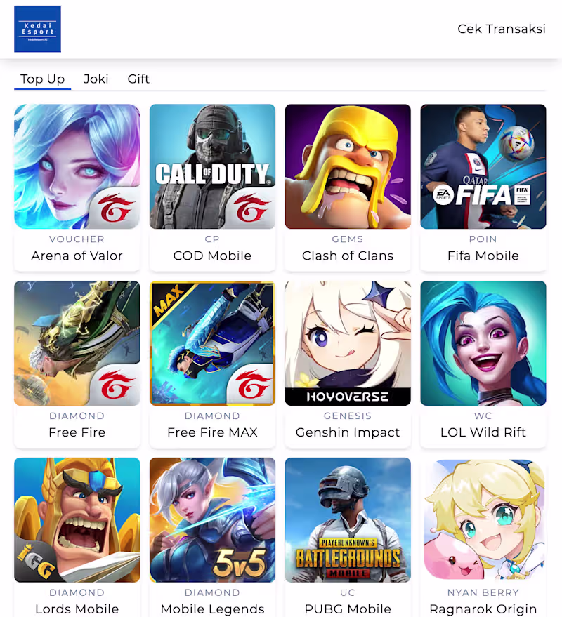 Cover image for Top Up Games