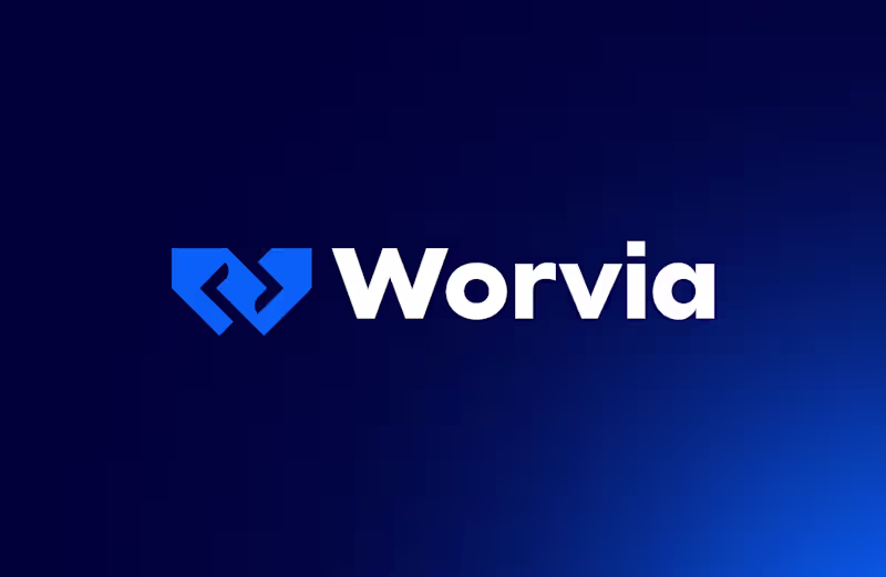 Cover image for Worvia – Modern Web Development Logo & Brand Identity