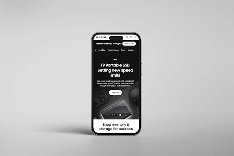 Cover image for Samsung SSD landing page design