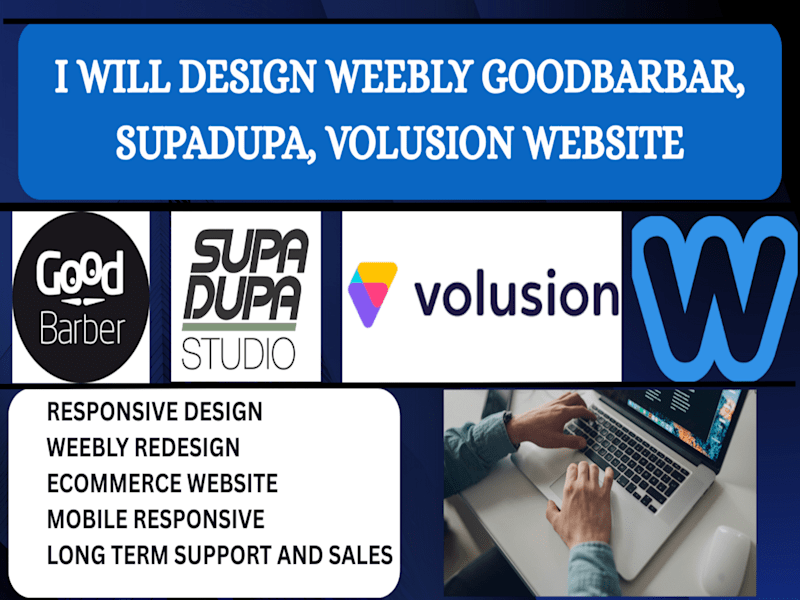 Cover image for I will create or revamp SupaDupa volusion Weebly GoDaddy website