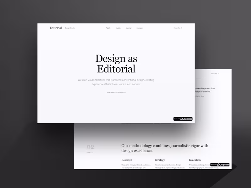 Cover image for I made an editorial website prototype with smooth scroll ani...