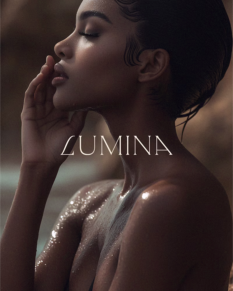 Cover image for Branding and packaging for LUMINA, a skincare brand inspired...
