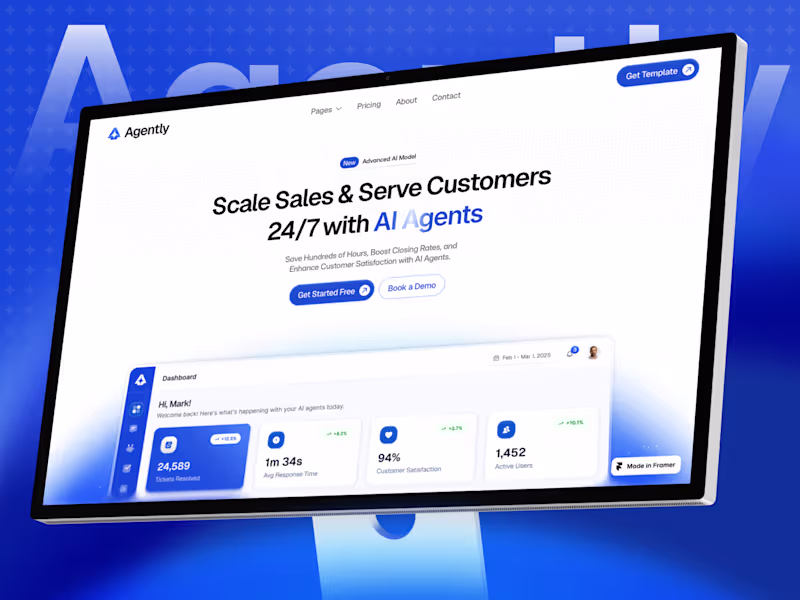 Cover image for AI Agent Framer Website