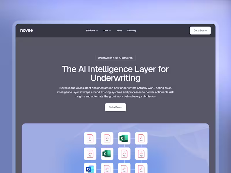 Cover image for Novee AI Insurance Underwriting Website