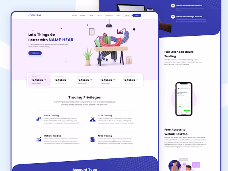 Cover image for Trading Website Design