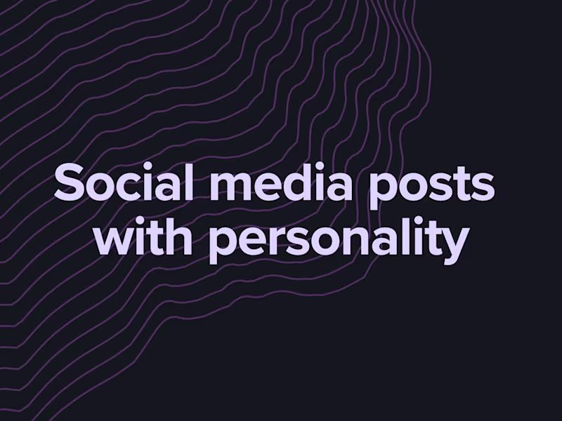 Cover image for Social media posts with personality