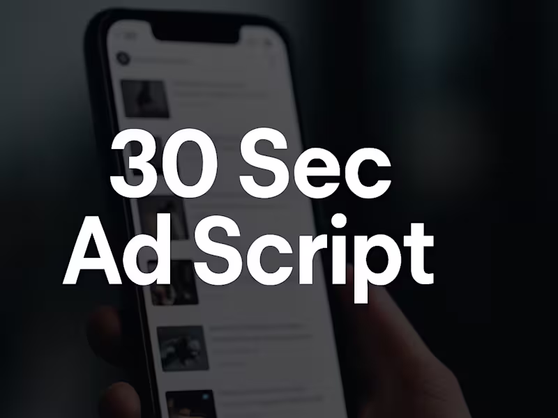 Cover image for Short-Form Ad Script + Concept