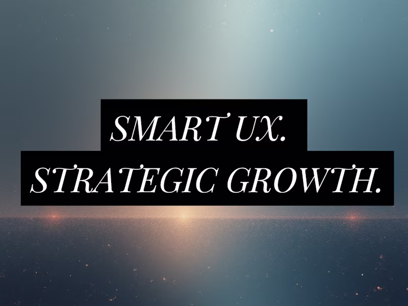 Cover image for UX Design and Strategy