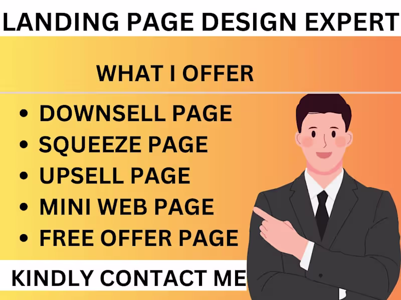 Cover image for i will setup Professional  Landing Page Design via Getresponse
