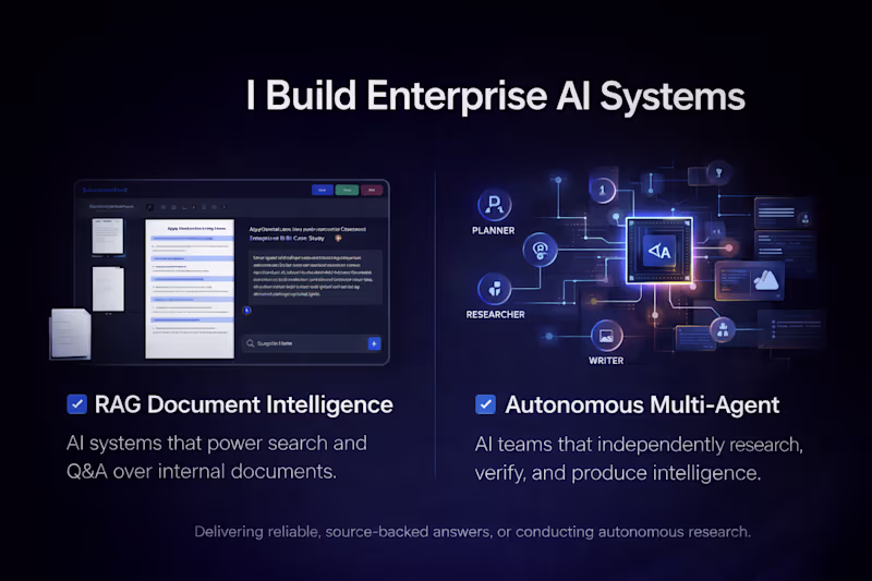 Cover image for Enterprise AI Agent & RAG Systems for Internal Knowledge