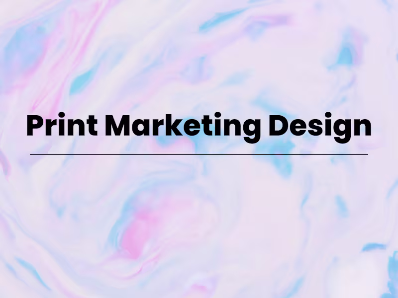 Cover image for Print Marketing Design