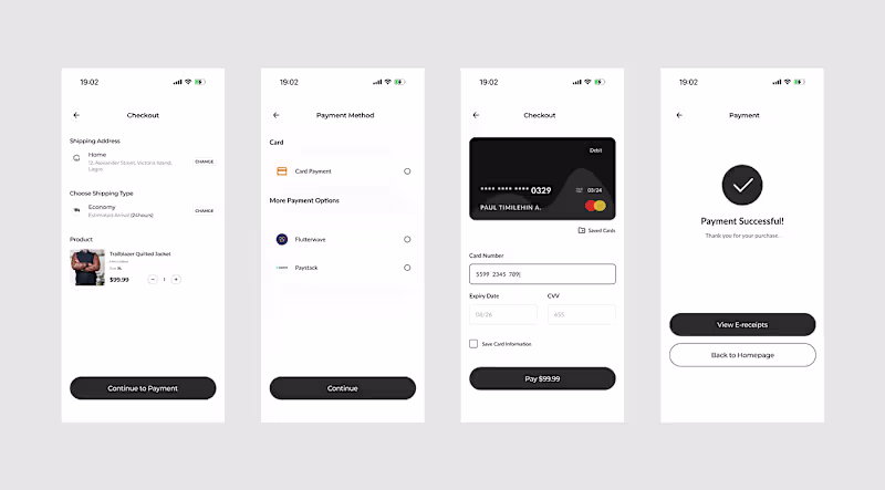 Cover image for Checkout flow for the clothing store :: Behance