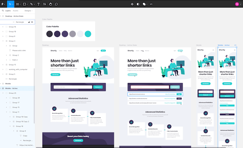 Cover image for Figma to Website | Responsive URL Shortener 