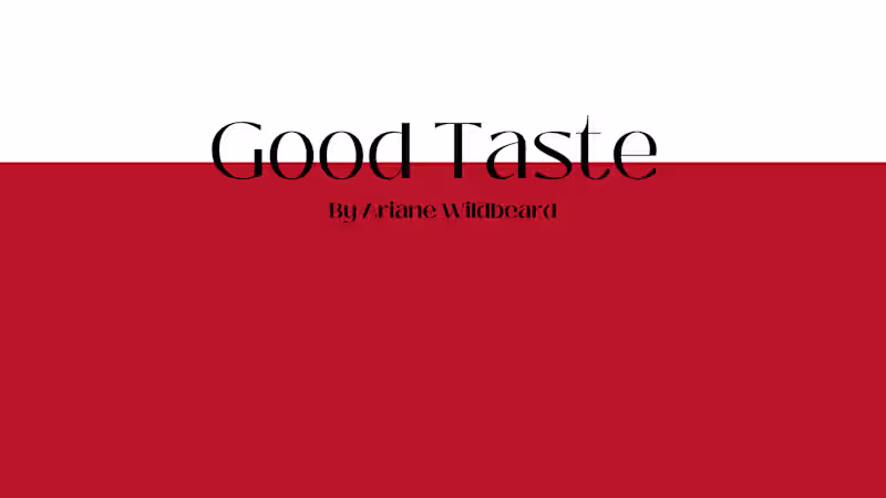 Cover image for HOME | Good Taste By Ariane Wildbeard | Fashion | Food | Travel…