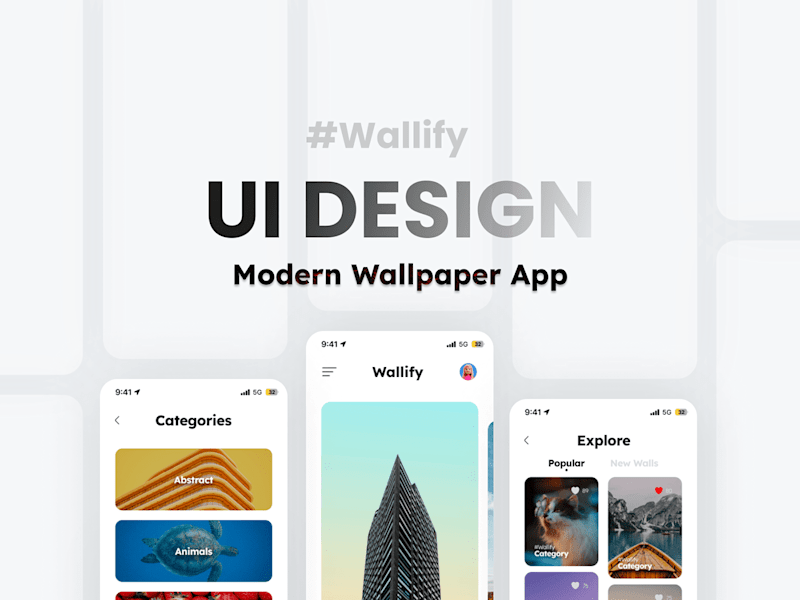 Cover image for Wallify : Modern Wallpaper App UI Design