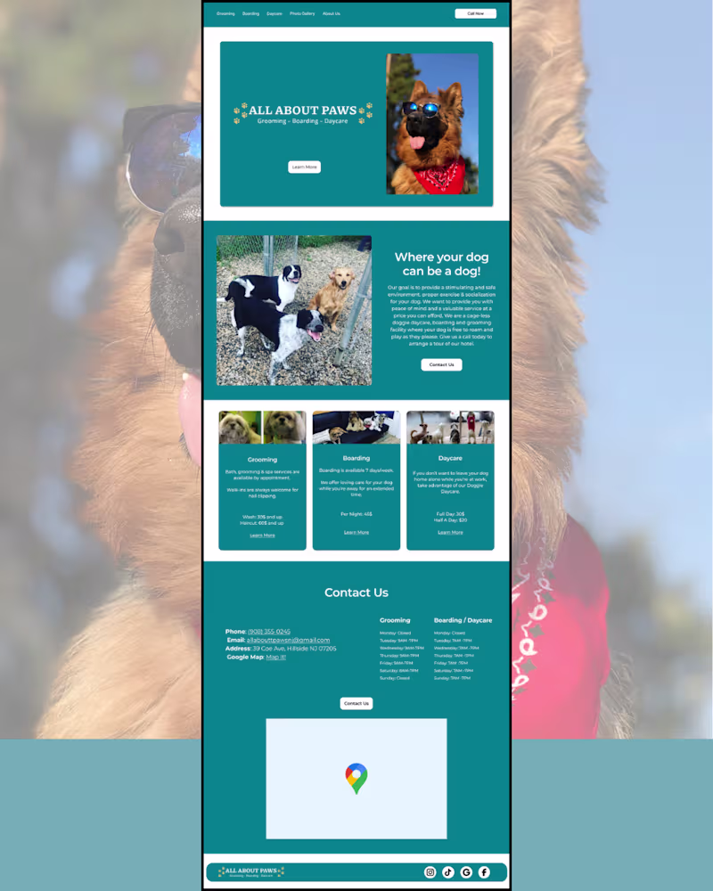 Cover image for All About Paws – Website Redesign A modern website redesign ...
