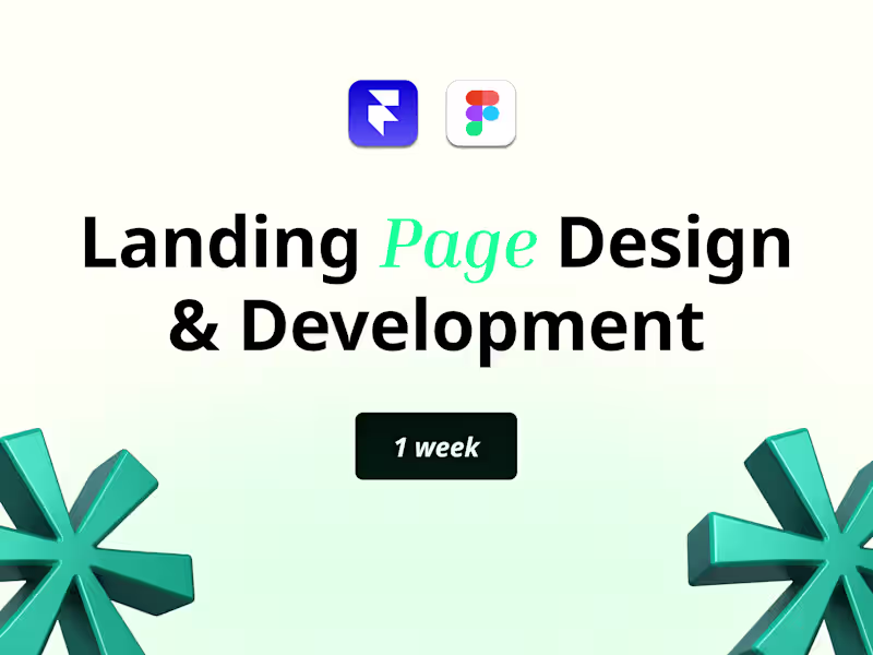 Cover image for Framer Landing Page Design & Development
