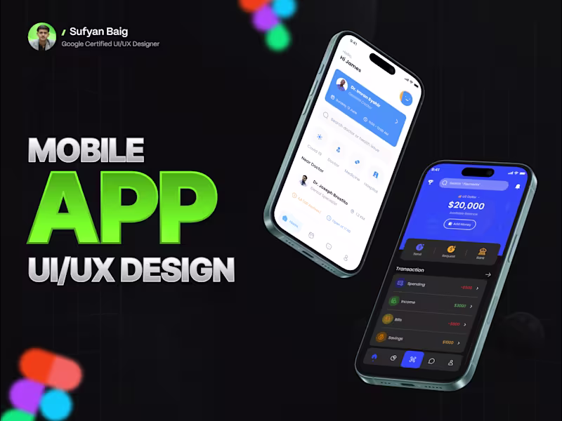 Cover image for Mobile App UI/UX Design