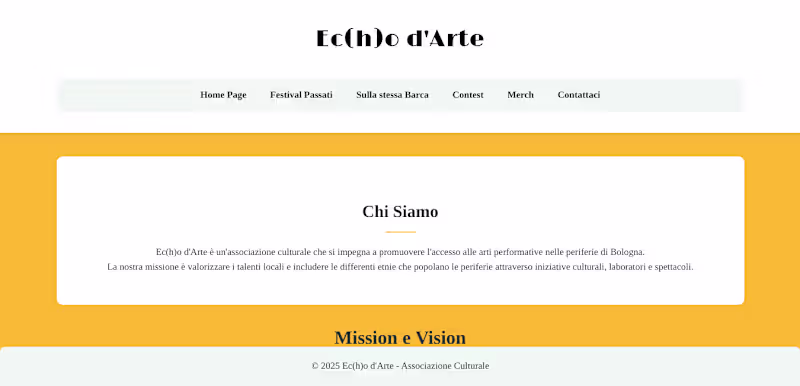 Cover image for Ec(h)o d'Arte: Website Development