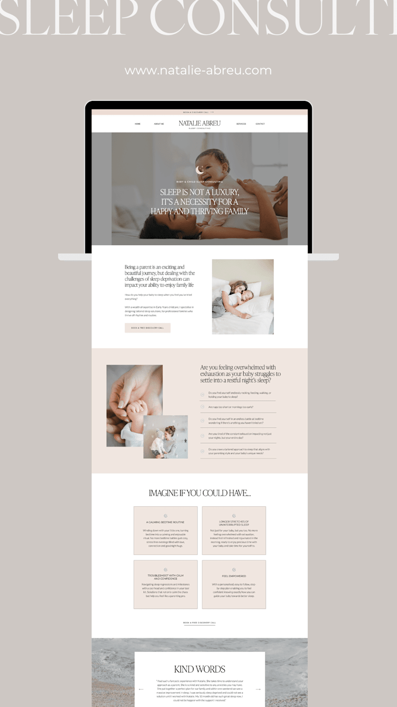 Cover image for Website for Sleep Consultant