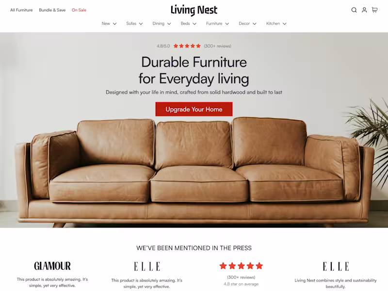 Cover image for UI/UX Redesign of Living Nest | An E-commerce Platform