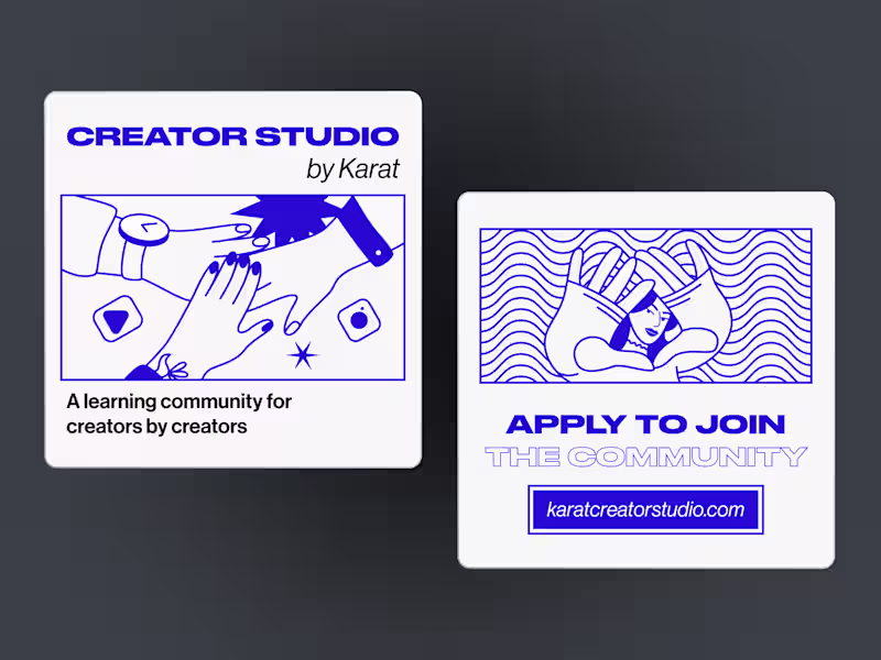 Cover image for Instagram Carousel Design for Creator Studio by Karat