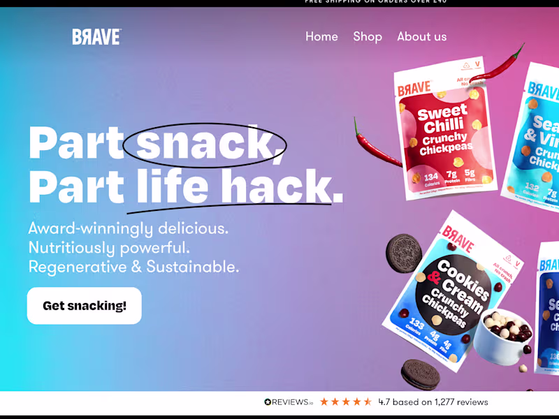 Cover image for Brave Foods Website