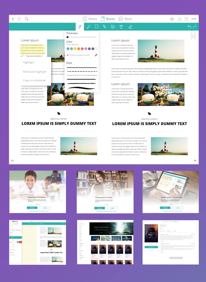 Cover image for Eduac: Book reader and notebook app