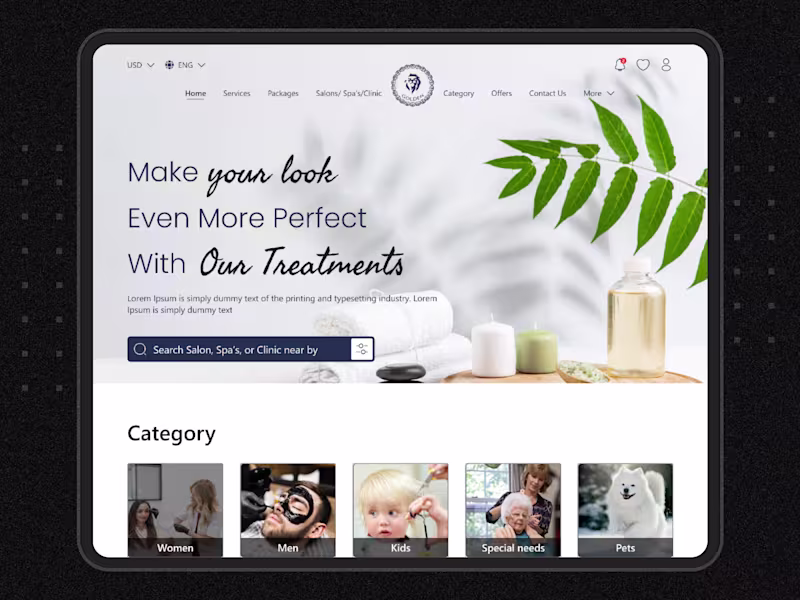 Cover image for Salon & Clinic Appointment Booking App