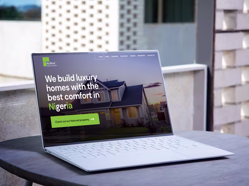 Cover image for Website Design for Myblock Properties and Investment