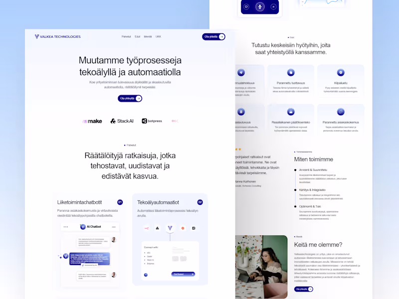 Cover image for Valkea Technologies - Web Design & Framer Development