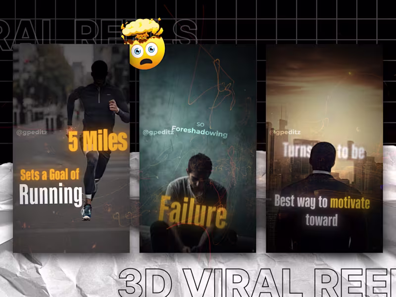 Cover image for 3D Viral Reels for Instagram, Youtube shorts, Tiktok
