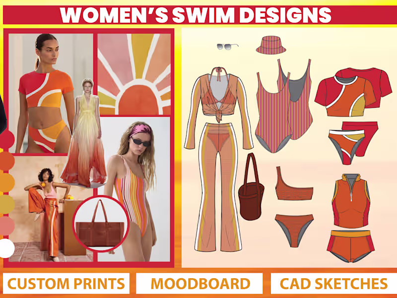 Cover image for I will design and tech pack your swimwear collection 👙
