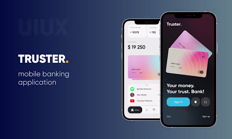Cover image for Truster. Mobile Banking App