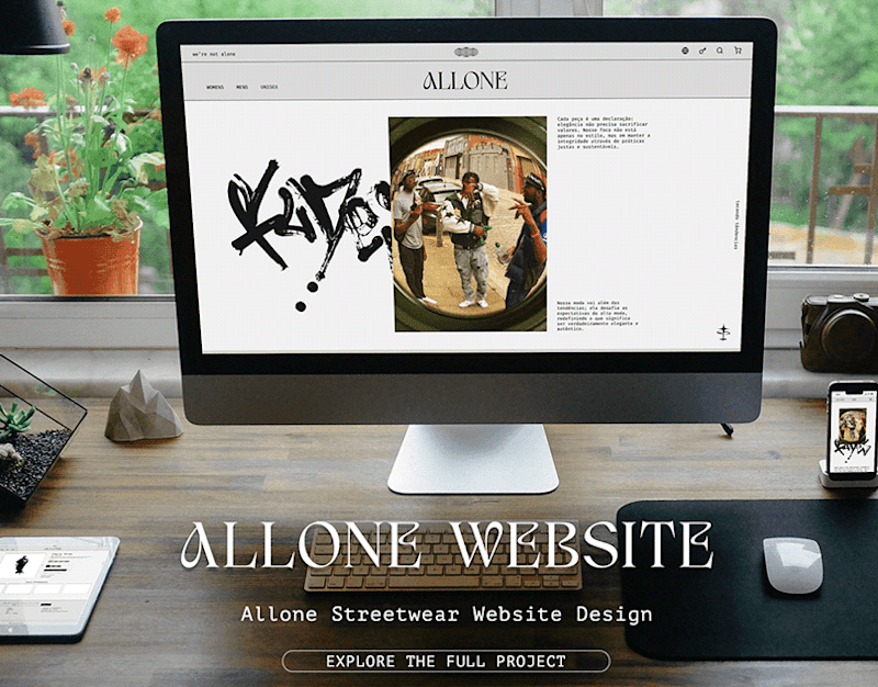 Cover image for Allone Streetwear | UX/UI Website Design :: Behance