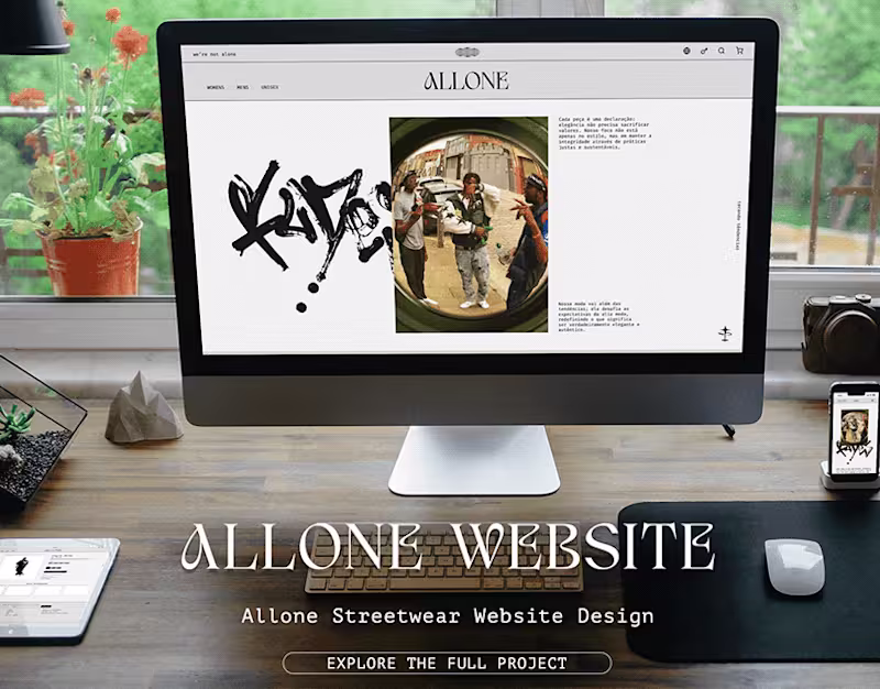 Cover image for Allone Streetwear | UX/UI Website Design :: Behance