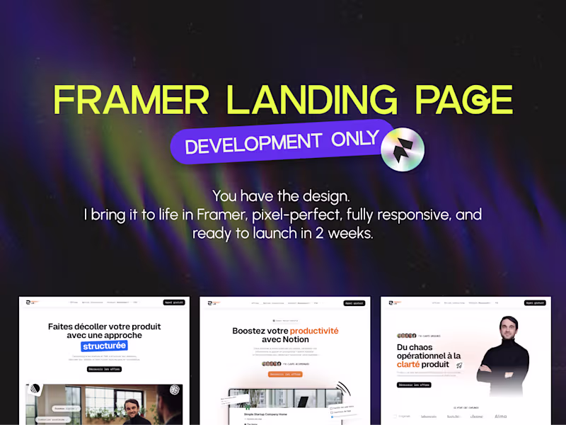 Cover image for Framer Landing Page Development