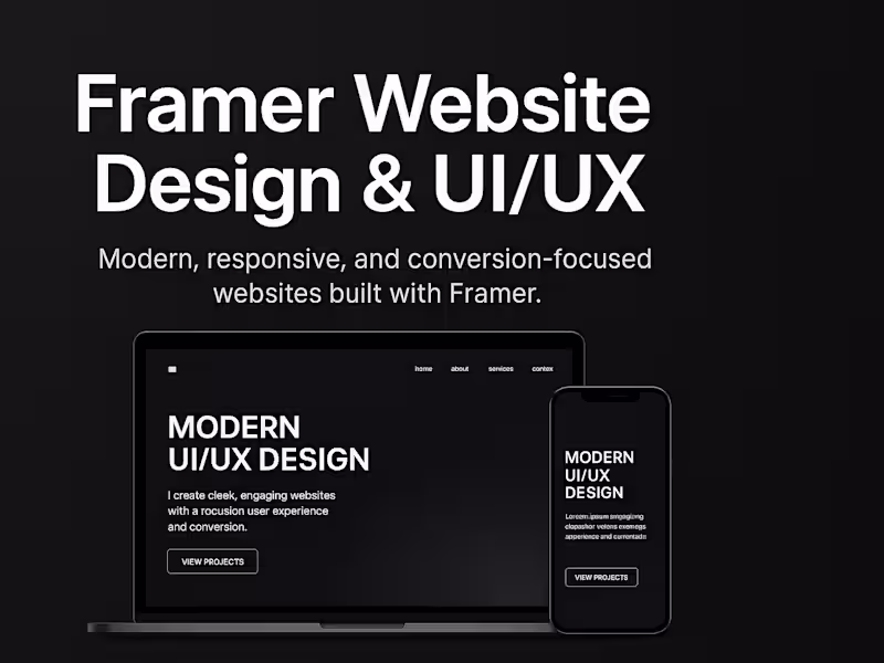 Cover image for Framer Website Design & High-Converting UI/UX