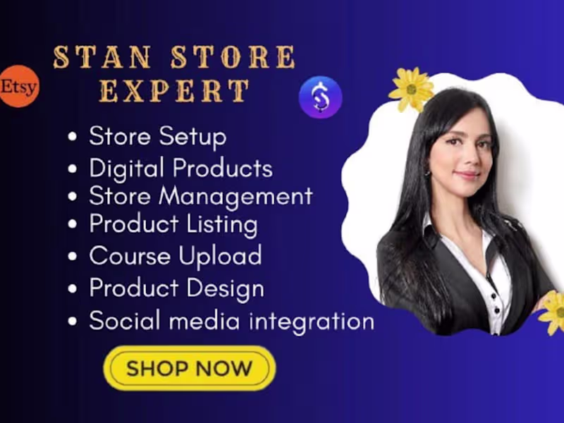 Cover image for I will do stan store marketing for stan store design redesign 