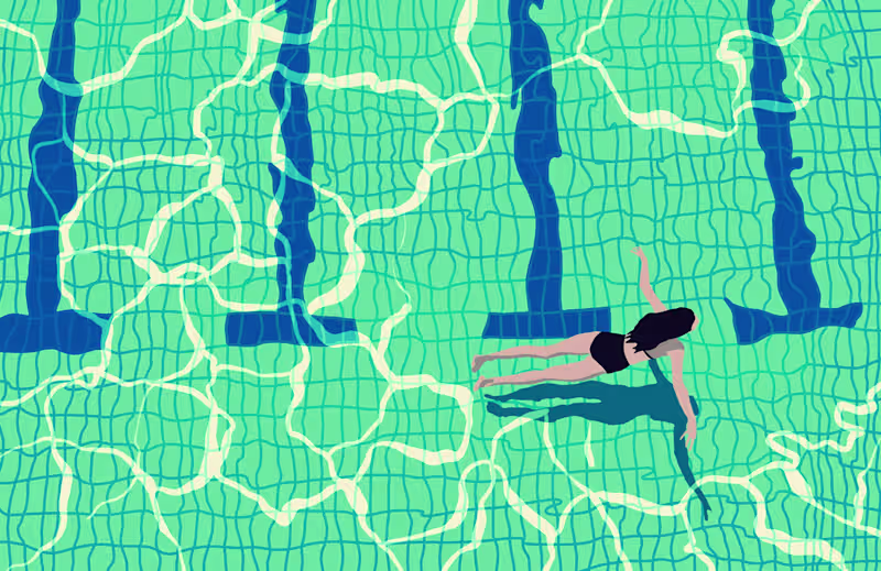 Cover image for Illustration of a woman in a swimming pool