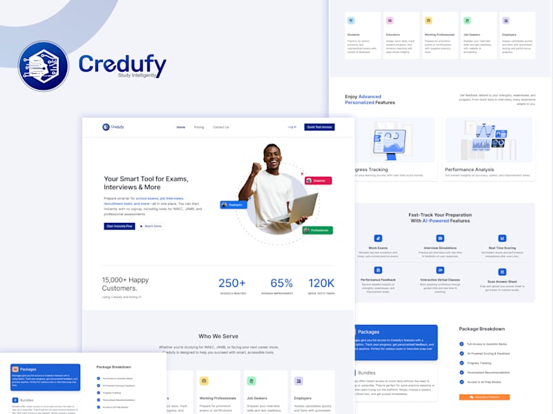 Cover image for Credufy Website Redesign
