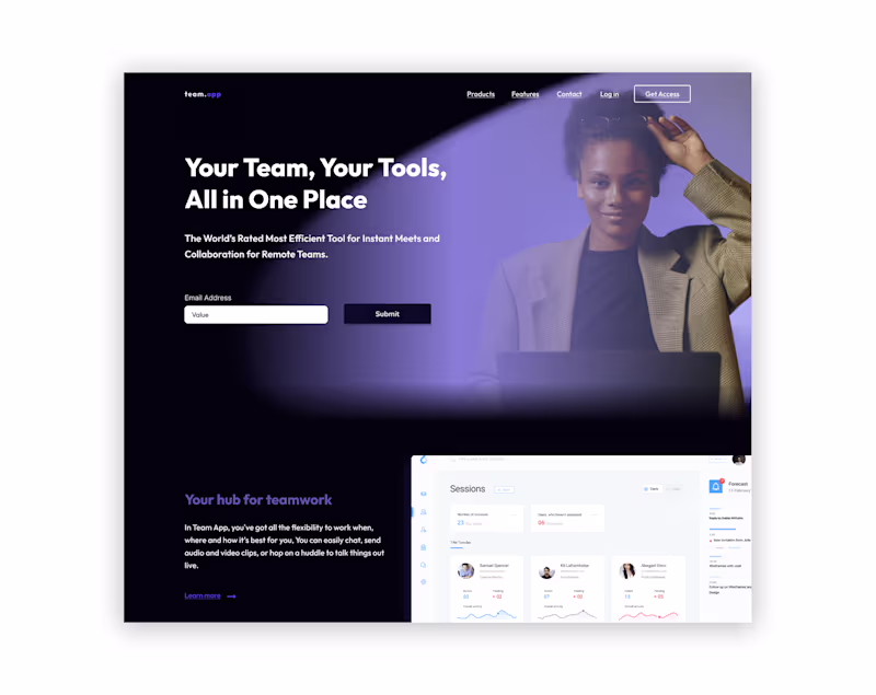 Cover image for Website Design for TeamApp