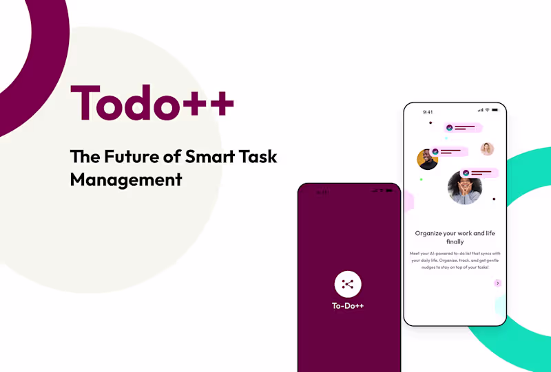 Cover image for Mobile App Design - Todo++ ( Smart Task Manger)