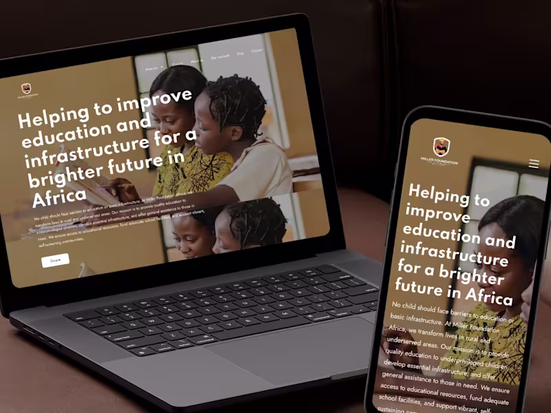 Cover image for Miller Foundation Africa: Providing Quality Education and Infra…