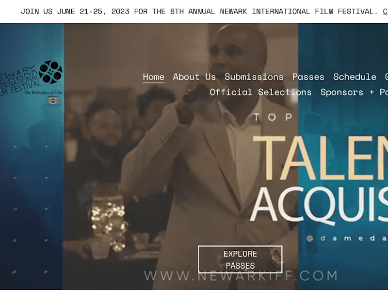 Cover image for Website Design for Film Festival