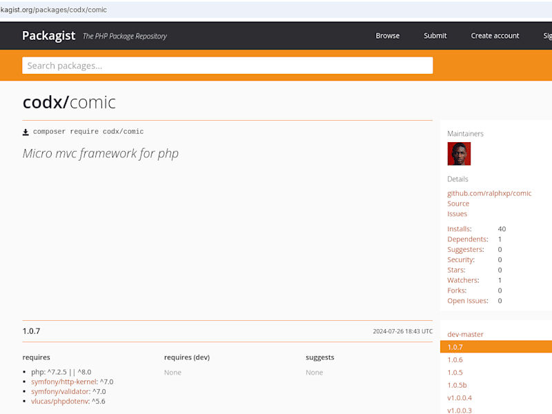 Cover image for Codizium Comic Micro framework